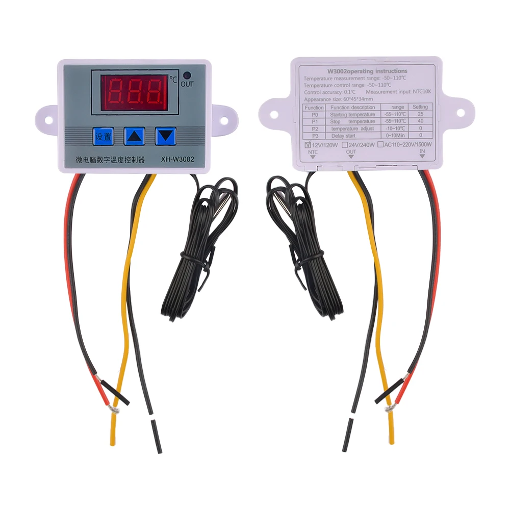 

XH-3002 12V 24V 110V 220V Professional W3002 Digital LED Temperature Controller 10A Thermostat Regulator Temperature Meter