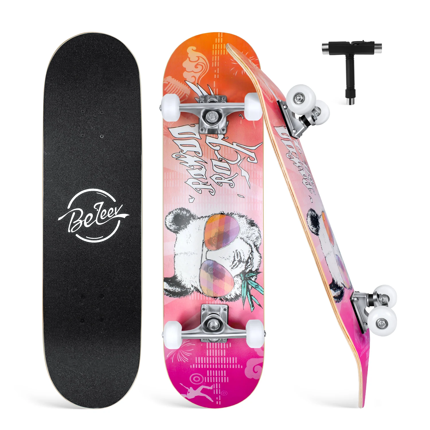 

Pro Beginner 7ply Canadian Maple Skateboard Graffiti Pattern Skateboard for Children Adult, Patinetas Skate Profesionales