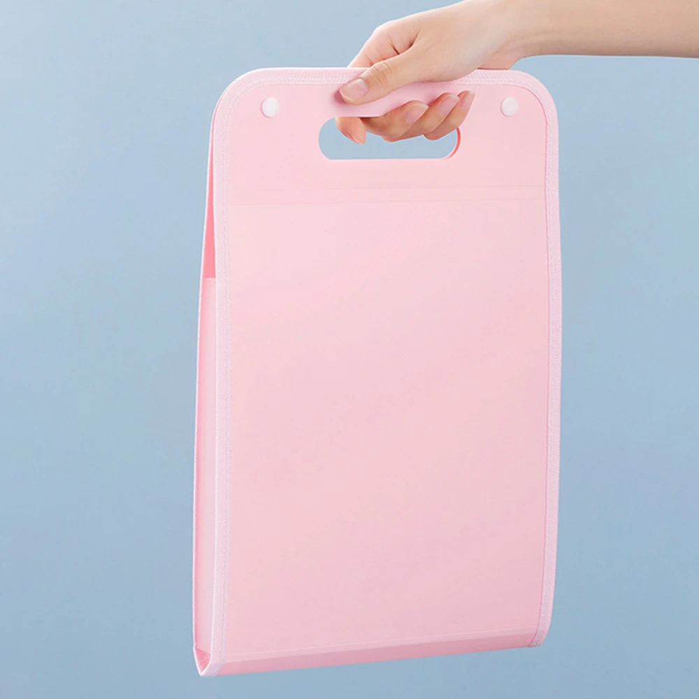 File Folder File Bag Stationary Organizer Pouch Vertical Hand-held Organ Bag A4 Paper File Folder Large Capacity