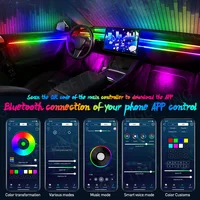 Full Color Streamer Car Ambient Lights RGB 64 Color Universal LED Interior Hidden Acrylic Strip Symphony Atmosphere Lamp - Image 6