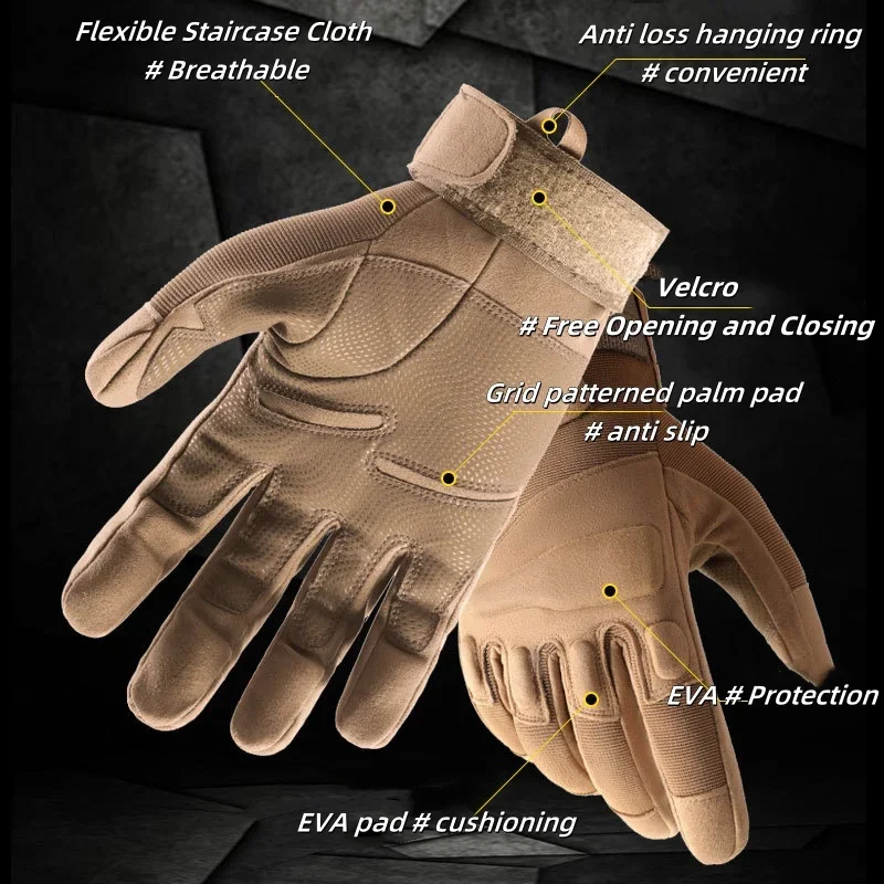 Touch Screen Anti-Skid Full Finger Tactical Gloves For Men And Women Driving Riding Hunting Motorcycle Climbing