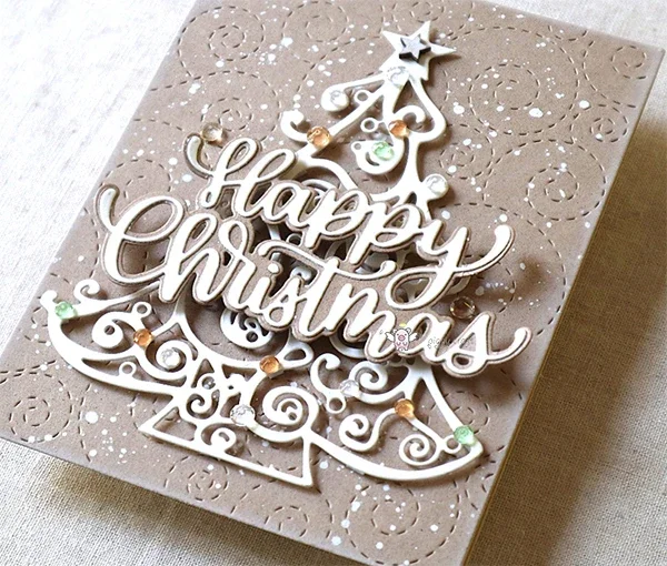Mmao Crafts Metall-Stahlschneideformen, neue Sterne, Weihnachtsbaum-Schablone für DIY-Scrapbooking, Papier-/Fotokarten, Prägeformen