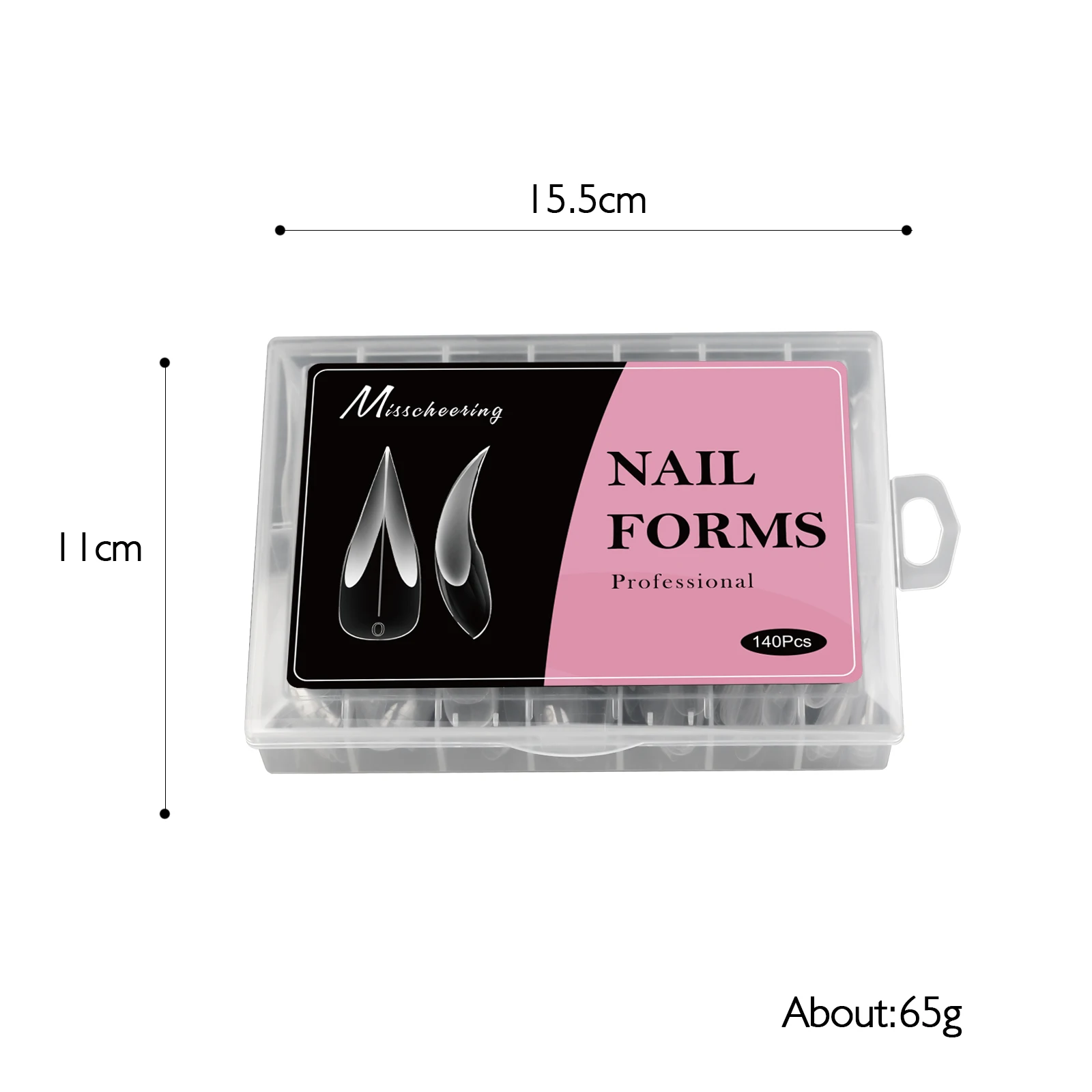 Neue Eagle Claw Nail-Forms 140 Stück Kristallverlängerungsspitzen für schnelle Gelnägel, papierloses Nail-Art-Set mit klauenförmigem Design, Salon – Detail 8