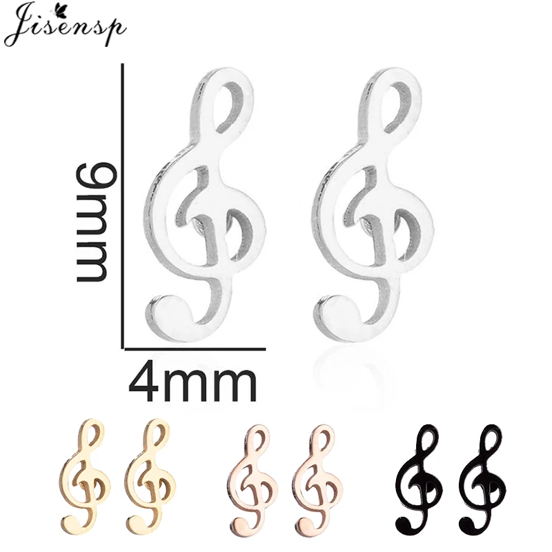 PlacGattao Orecchini Donna A Nota Musicale Con Opale - Placcati In Oro Bianco, Gioiello A Tema Musica Per Lei, Regalo Idea Compleanno - 2
