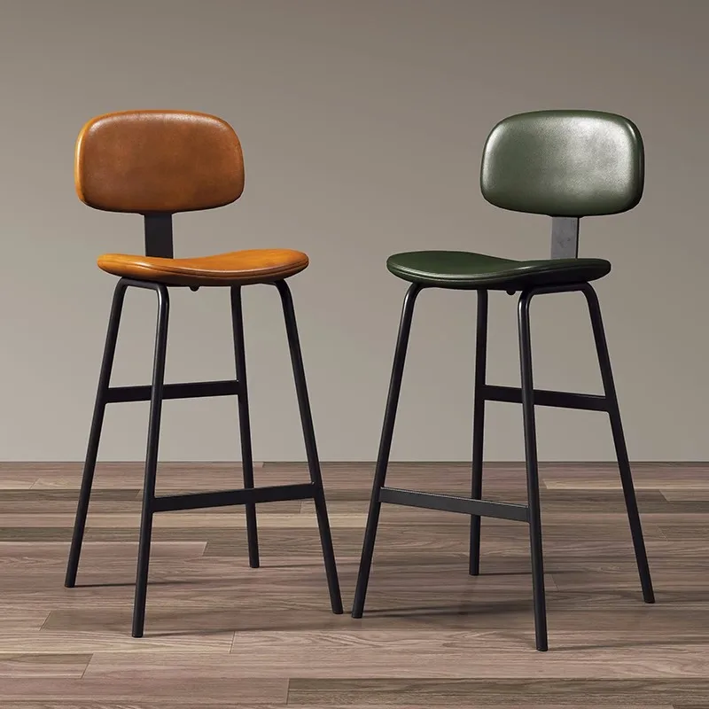 Industrial Style High Stool Soft Bag Relax Wrought Iron Simple Modern Bar Stools Italian Design Taburetes De Bar Furniture
