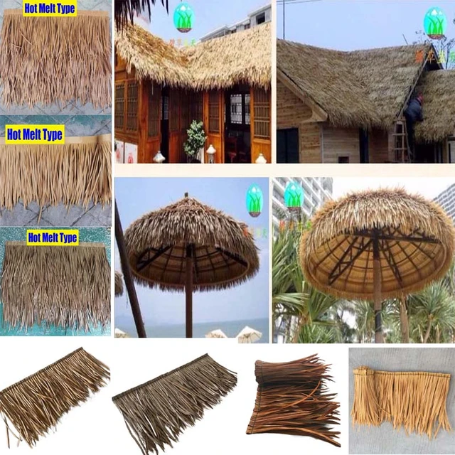 Thatch Artificial Tiki Grass Straw Roofing Blinds Roof Palm Boat Hut Rolls  Bar Decor Fake Simulated Wind Chime Hanger Diy - AliExpress