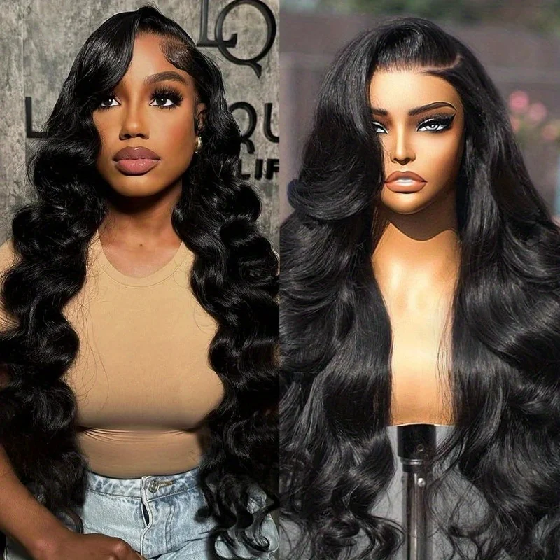 Bye Bye Knots 200% Density Glueless Human Hair Wig - Pre Plucked, Pre Cut, 13x4 HD Lace Closure, Body Wave Lace Front Wig 3