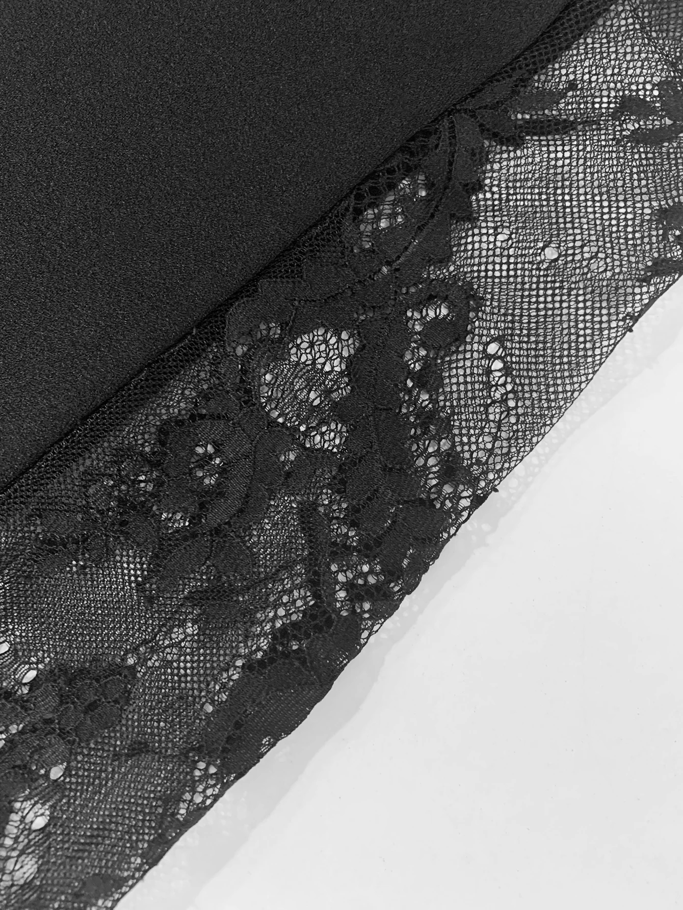 Women’s plus size black elegant spring summer casual split lace patchwork loose elastic waist wide leg pants straight leg pants Best Sellers In Women's Clothing