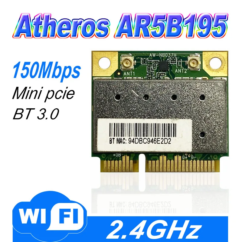 Atheros Ar5b195 Wireless Bluetooth Half Pcie Card Wifi 150mbps