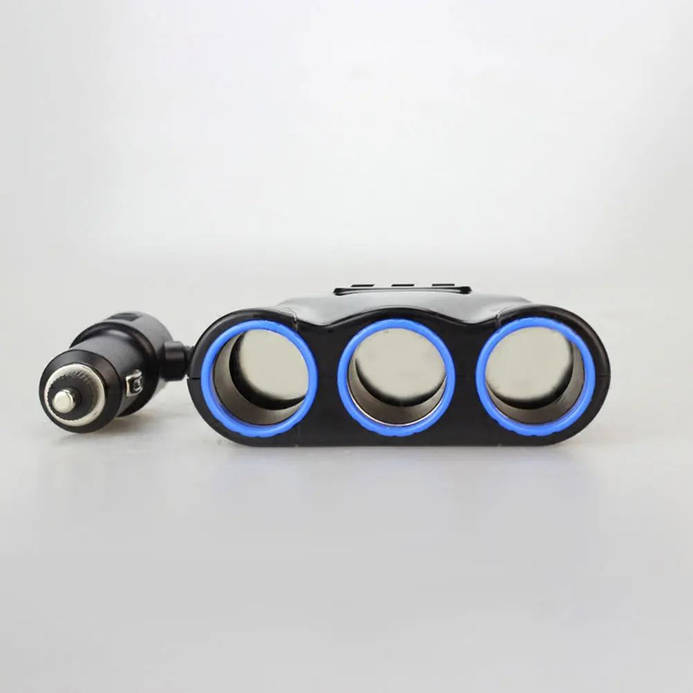 12V-24V 자동차 시가 라이터 플러그 3.1A 120W 시가 라이터 어댑터 3 웨이 자동 충전기 어댑터 자동차 액세서리 용 3 USB 포트