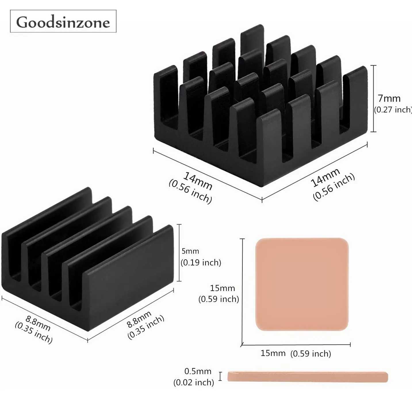 

Raspberry Pi 3B Heatsink Cooler Circuit Board Cooling Kit,Fin for Cooling Cooler Raspberry Pi 3 Model B, Pi2