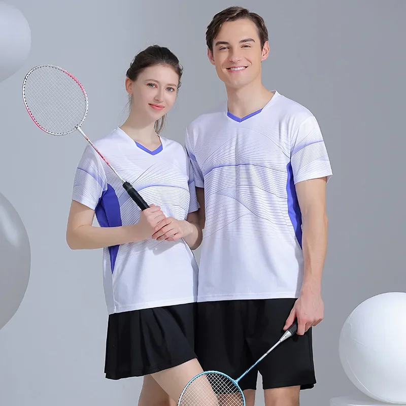 Customizable Badminton Shirt Top 24 Styles Quick Dry Tennis Training Competition Wear from China Mainland