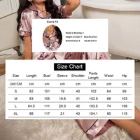 Women's Pajamas Elegant Satin Sleepwear Pj Set Flower Print Short Sleeve Buttons Lapel Tops & Long Pants Nightwear Home Clothes - Image 6