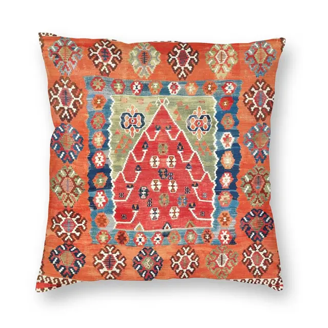 Bayburt 북동부 해부학 틈새 킬림 베개 케이스: 안락함과 스타일의 완벽한 조화