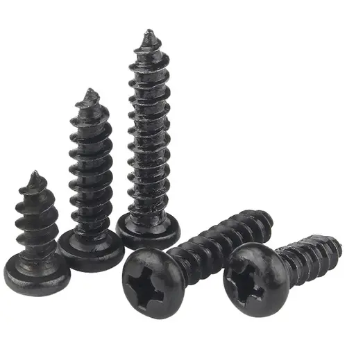 100 pcs/lot Cross Round Head Phillips Self-tapping Screw M1 M1.2 M1.4 M1.5 M1.7 M2 M2.3 M2.6 M3 M3.5 M4 M5 Black Carbon Steel - Image 5