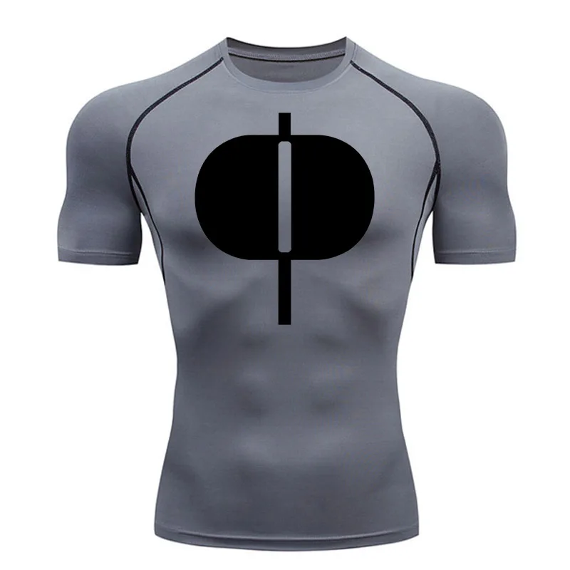 Summer Men's Gym T-Shirt Compression Sports Shirt Short Running Top Quick Dry Gym Sweat Long Shirt Sun Protection Second Skin 3