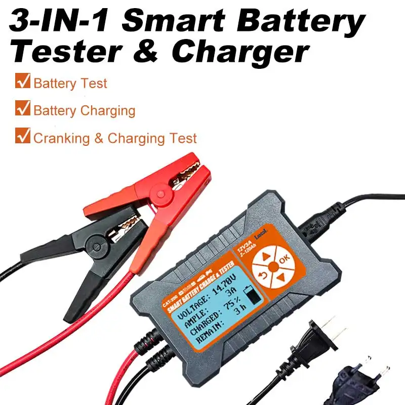 Chargeurs de batteries d'atelier et testeur : Testeur de batterie bluetooth  6V 12V 24V