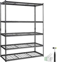 Storage Shelving Unit, 5-Tier Adjustable Storage Shelves, 60" L x 24" W x 78" H Heavy Duty Garage Storage Shelves 1