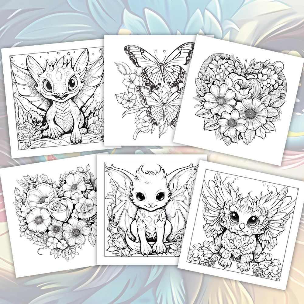 1pc, Teen Girls Coloring Book - Teen Coloring Book - 30 Sheets, 8.3x 8.3in, For Adult Stress Relief, Christmas, Halloween Gifts 6