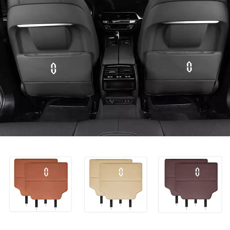 2PCS For SERES AITO M5ev M7 M5 Car Seat Back Protector Anti Kick Pad with Storage Bag Auto Interior Accessories