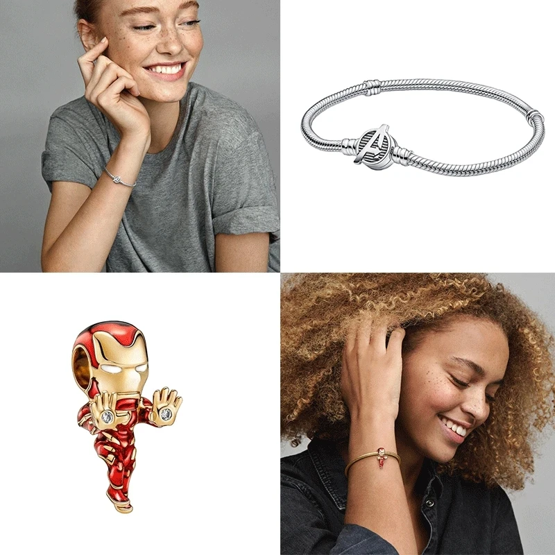 Disney 925 Sterling Silver Diy Fine Charm Fits Original Pandora Spider Man Bracelet Movie Anime Character Spider Man Charm Beads charm jewelry sterling silver jewelry beads charms sterling silver beads silver charm bead charm bead beads jewelry sterling silver beads charm loose beads