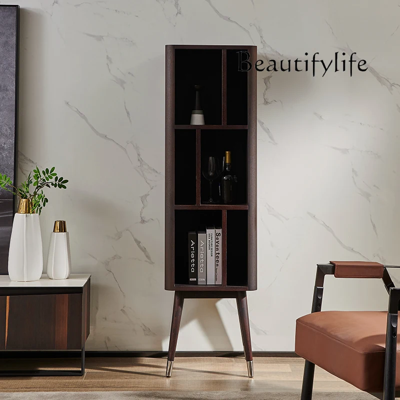 

Italian Minimalist Solid Wood Corner Cabinet European Entry Lux Storage Cabinet Modern Minimalist Living Room Corner Cabinet