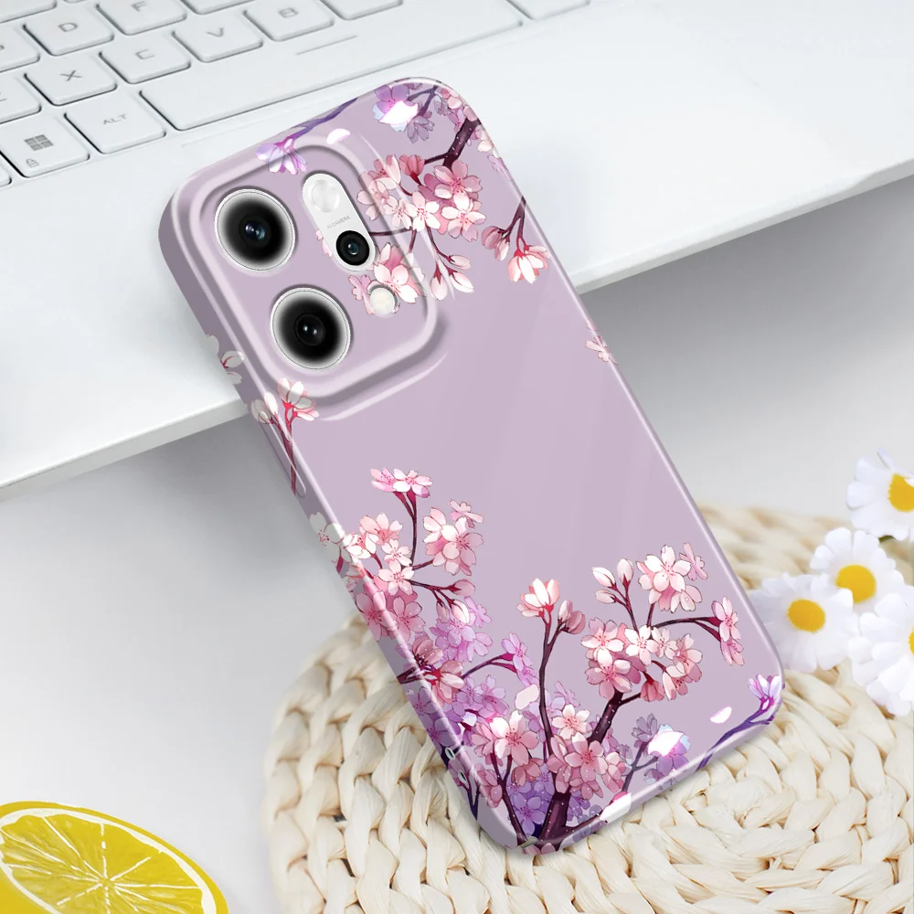 Floral Ripple Design Protective Phone Case - Durable Hard Cover