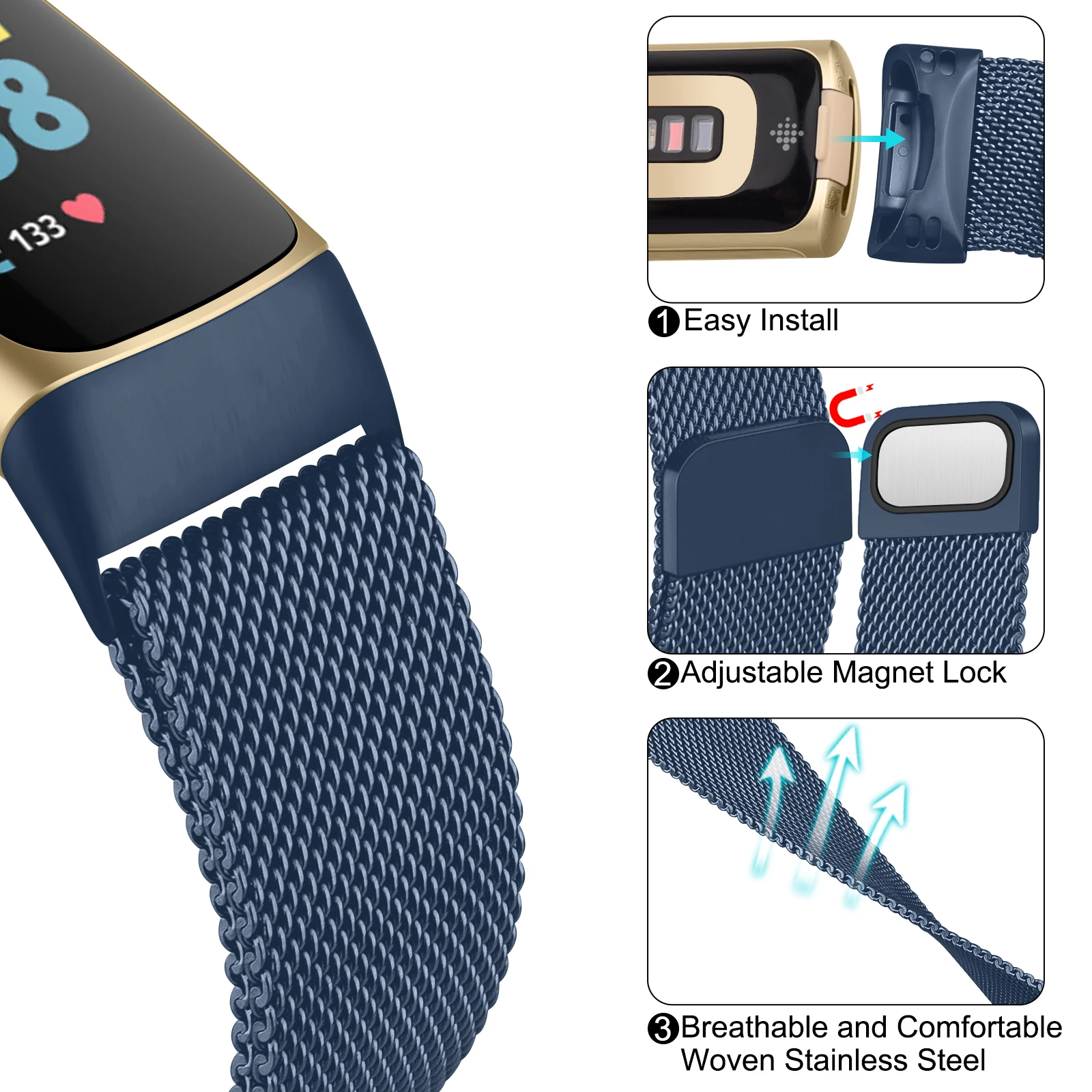 Magnetic Milanese Loop Metal Strap – Premium Replacement Wristband