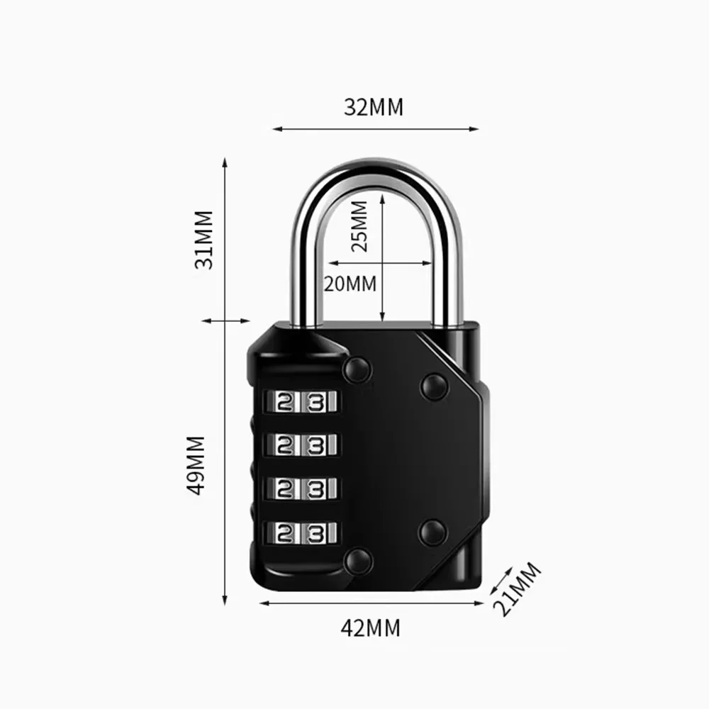 1PC Password Locks 4 Digit Waterproof Outdoor Lock for Door Suitcase Bag Package Cabinet Locker Window Padlock password lock