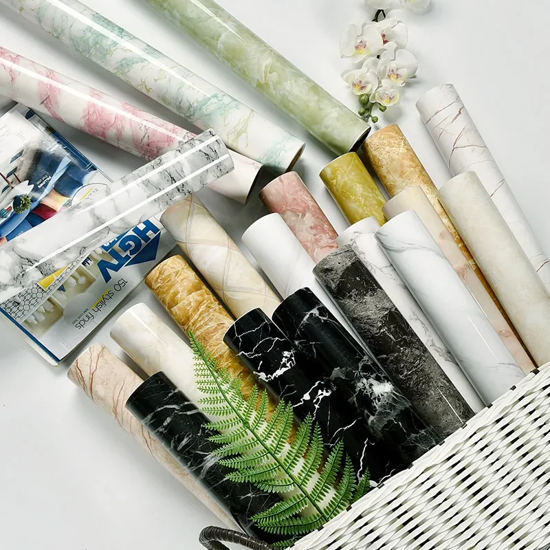 Pearl White DIY Decorative Film PVC Self Adhesive Wall Paper Furniture Renovation Stickers Kitchen Cabinet Waterproof Wallpaper 6