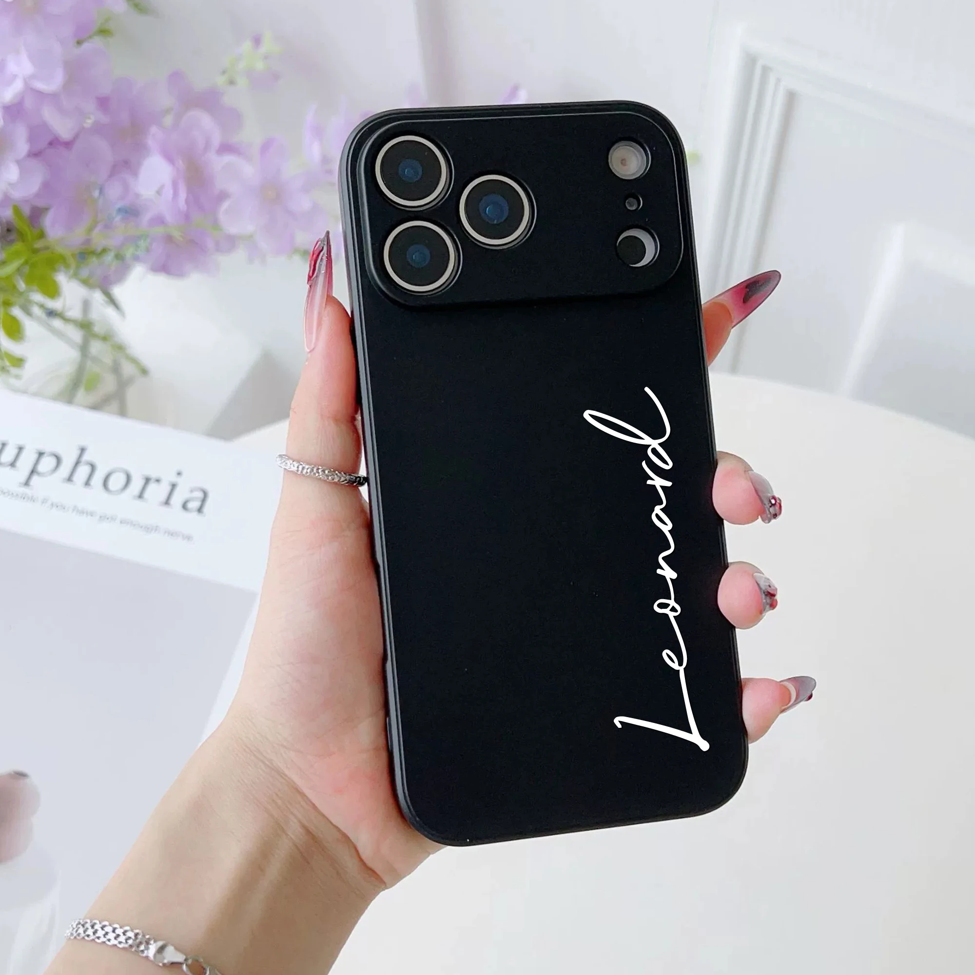 Personalized Custom Letters Name Colorful Soft Liquid Silica Gel Phone thumbnail 3