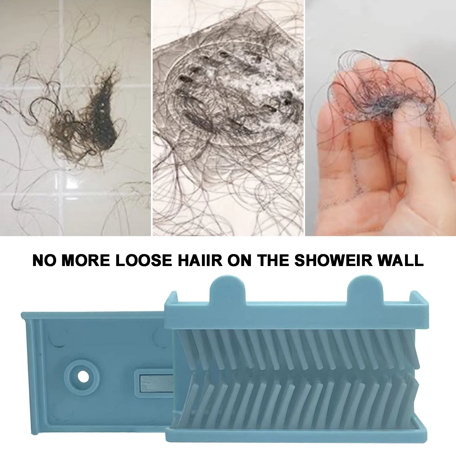 White Without Ears Hair Catcher Reusable Shower Wall Grabber Collection
