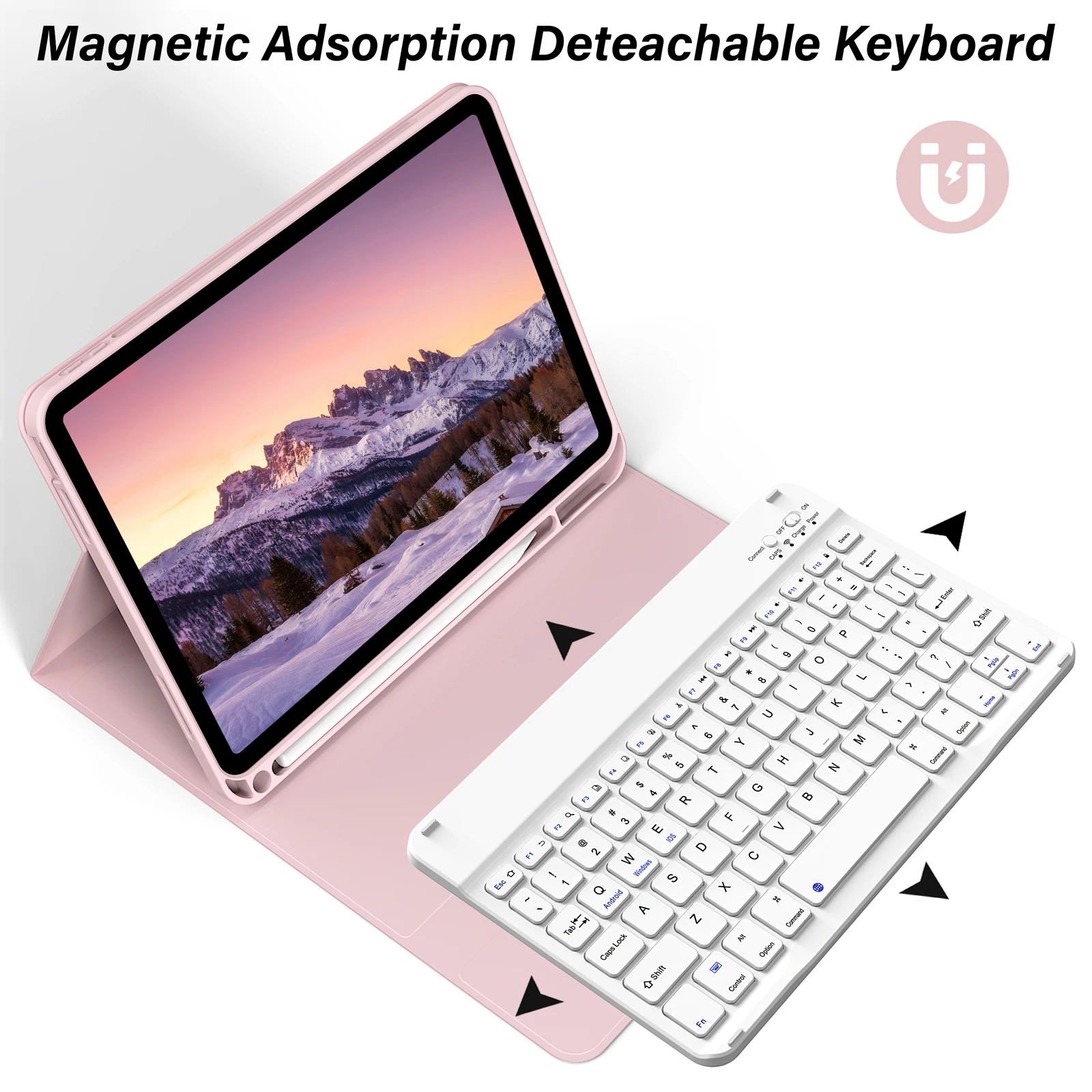 Universal Bluetooth Detachable Keyboard Case with Cover
