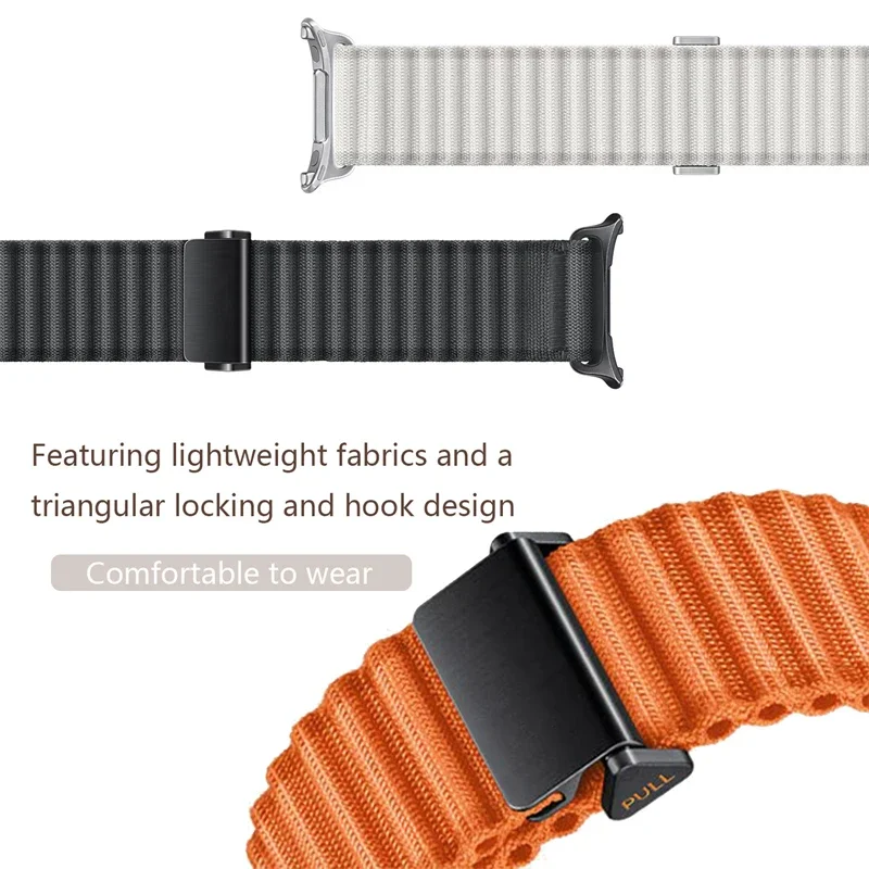 Trail Band for Samsung Galaxy Watch Ultra 47mm Nylon Loop Strap for Galaxy Watch LTE 47MM No Gaps Quick Fit Bracelet Accessories