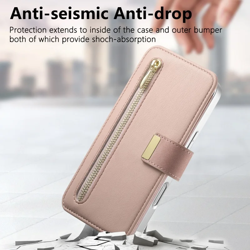 Premium Magnetic Leather Wallet Phone Case with Ring Card Holder