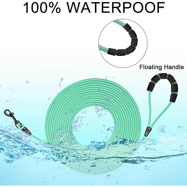 Sc160ee53343a41869e50e786a16c757fh.jpg Dog Leash Waterproof Training Recall Long PVC Pet Leashes 5FT 10 FT 20FT 30FT Great for Training Beach Yard Play