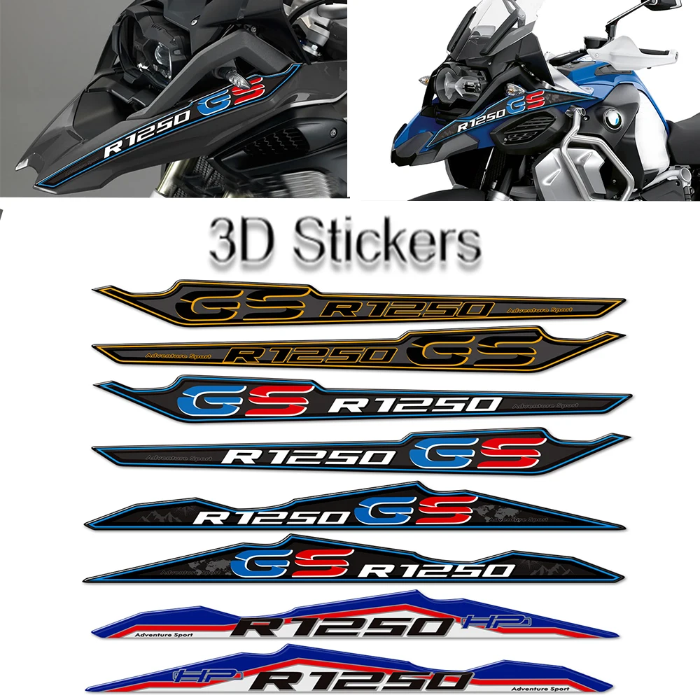 R1250 R 1250 GS GSA Motorcycle Stickers For BMW R1250GS Tank Pad Side Panel Protector Fender Front Nose Fairing Beak Adventure