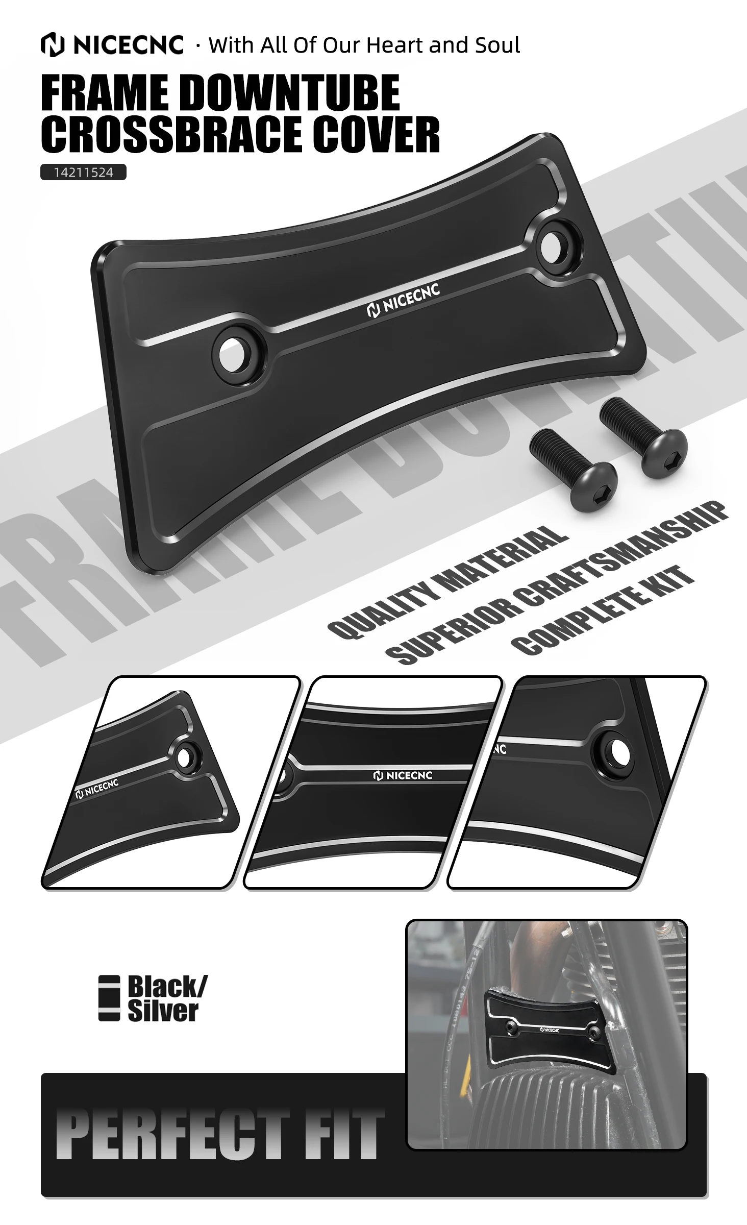 Für Harley Street Glide Road Glide Special 2017-2023 Rahmen Unterrohr Querstrebe Abdeckung Für Harley Road King FLHR Electra Glide – Detail 13