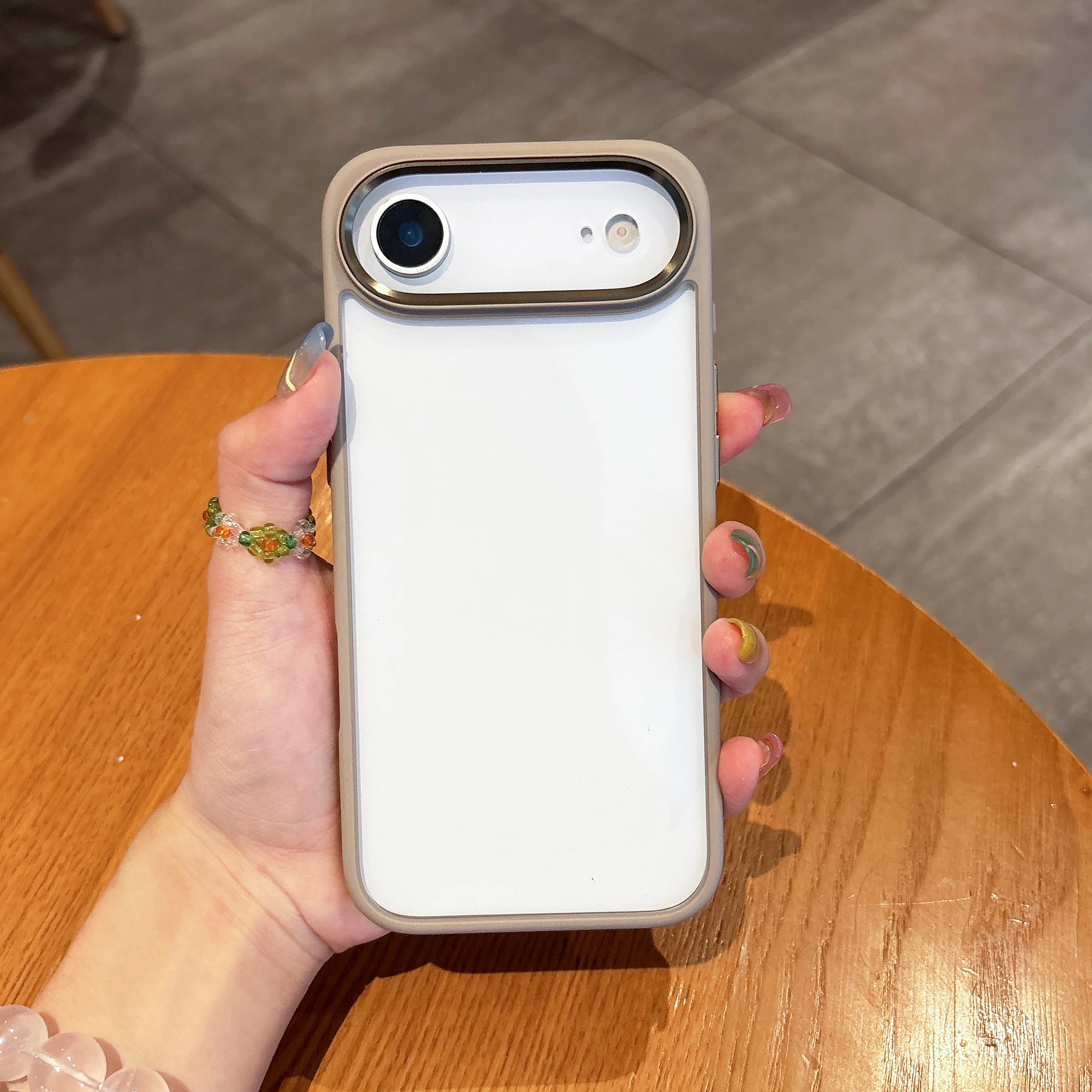 Premium Shockproof Transparent Case with Metal Lens Frame