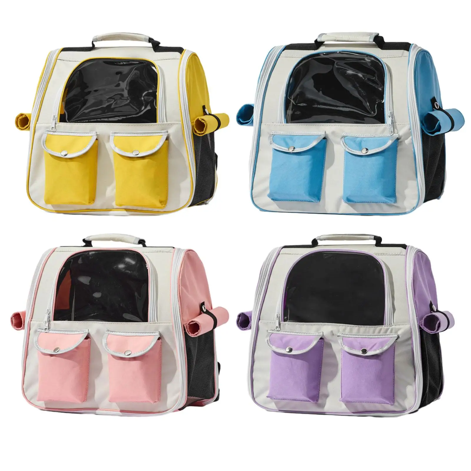 

Pet Cat Carrier Backpack Ventilated Breathable Mesh Cat Dog Backpack Bag for Outdoor Use Camping Walking Traveling Hiking