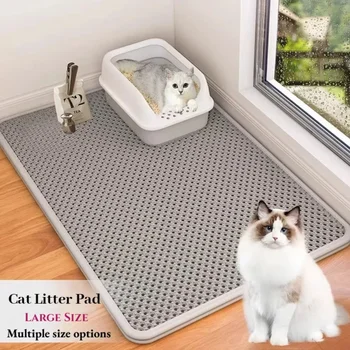 60X90Cm Cat Litter Mat Double Layer Cat Litter Pad Waterproof Anti-Slip Sand Bowl Filter Mat Sandbox Mat for Cat Cats Products 1