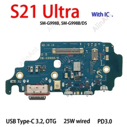Enhanced USB Charger Board Dock Connector Charging Port Flex Cable (S21 Ultra G998B)