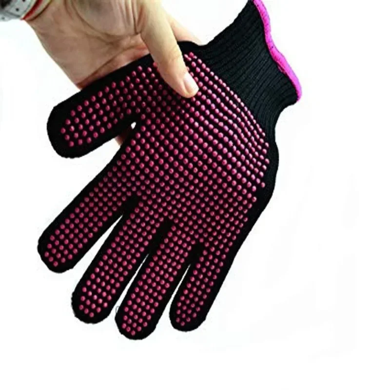 Non-slip Gloves for Hairdressing Double Bead Perm Curling Iron Hair Straightener High Temperature Insulated Barbecue Gloves