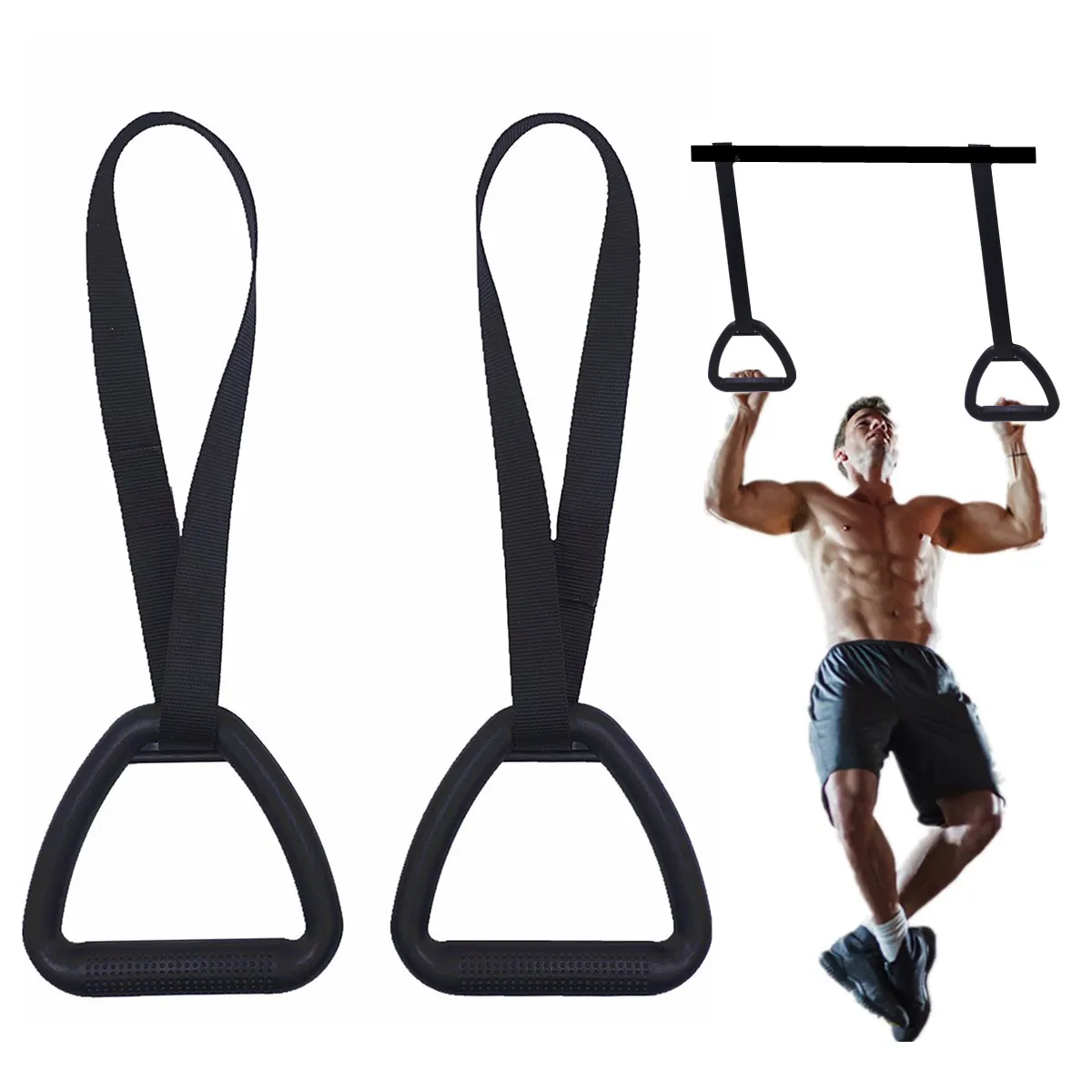 Gymnastic Rings Pull up Handle Rings for Chlidren Adult Exercise Pull Ups Home Workouts Strength Training Fitness Equipment