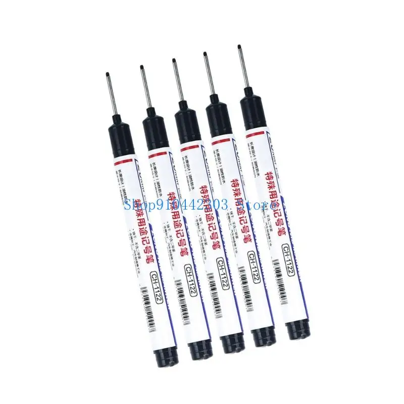 L4MD 5er-Pack mehrfarbiger Markierungsstift mit langer Spitze und tiefer Bohrung, geeignet für die Holzbearbeitung, mit und – Detail 9