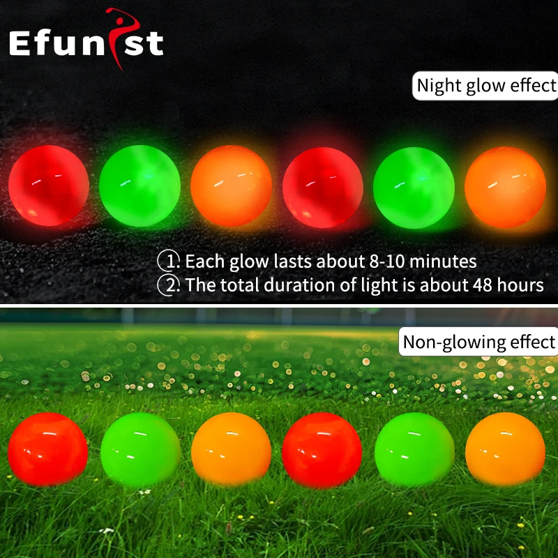 Golf Park Ball Solid Color Matte LED Multicolour Bulk Park Ball Golf Park Ball Tees Ball Clip Golf Auxiliary Practice Supplies 3