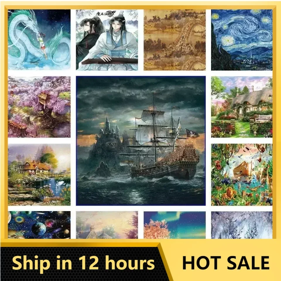

Jigsaw Puzzle 1000 Pieces Famous Landscape Painting Art Puzzles Decompression Toys for Adults Family Games Home Decoration Gift