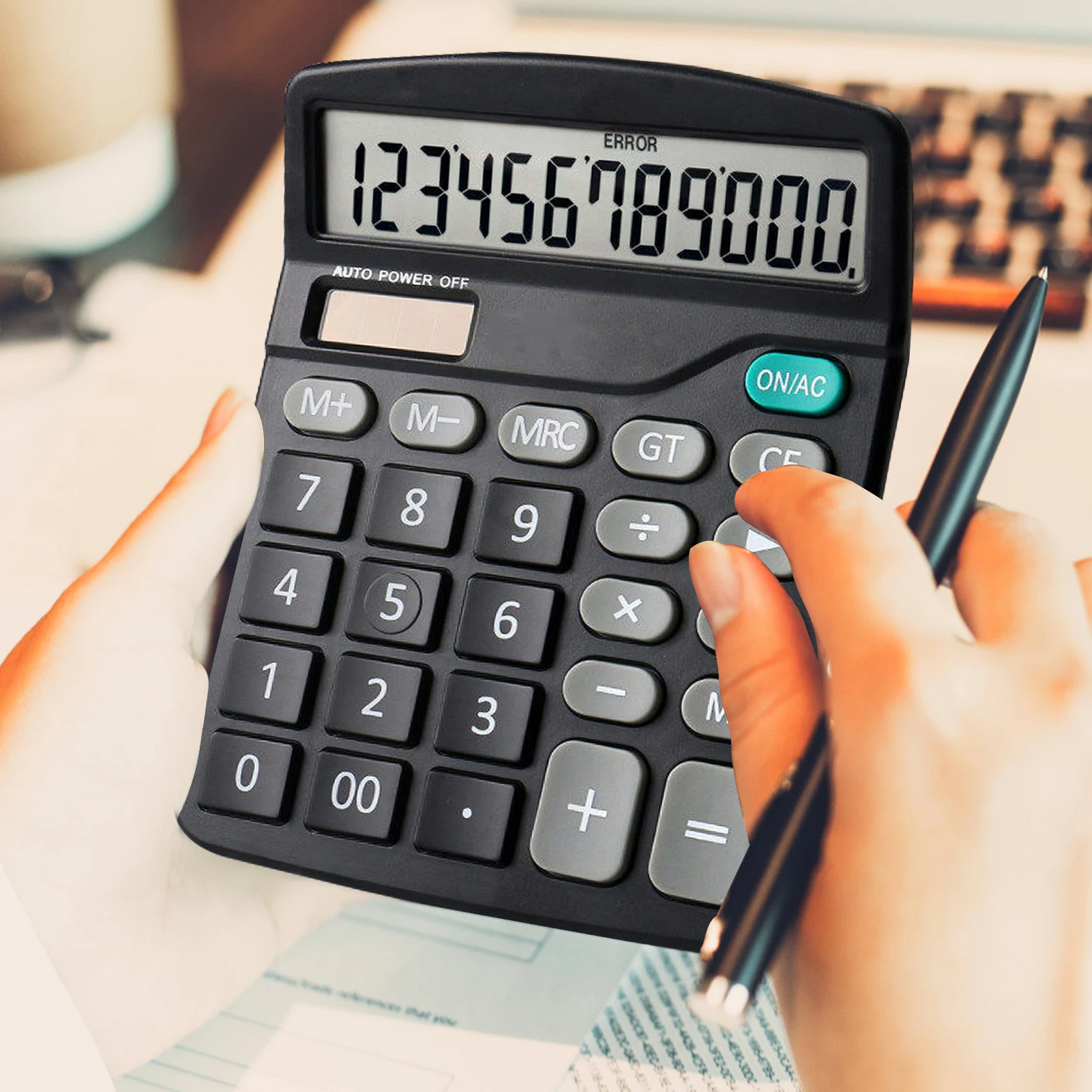 Description Picture 4 of itemDesktop Calculator Standard Function Calculator with 12-Digit Large LCD Display Solar & Battery Dual Power for Home Basic