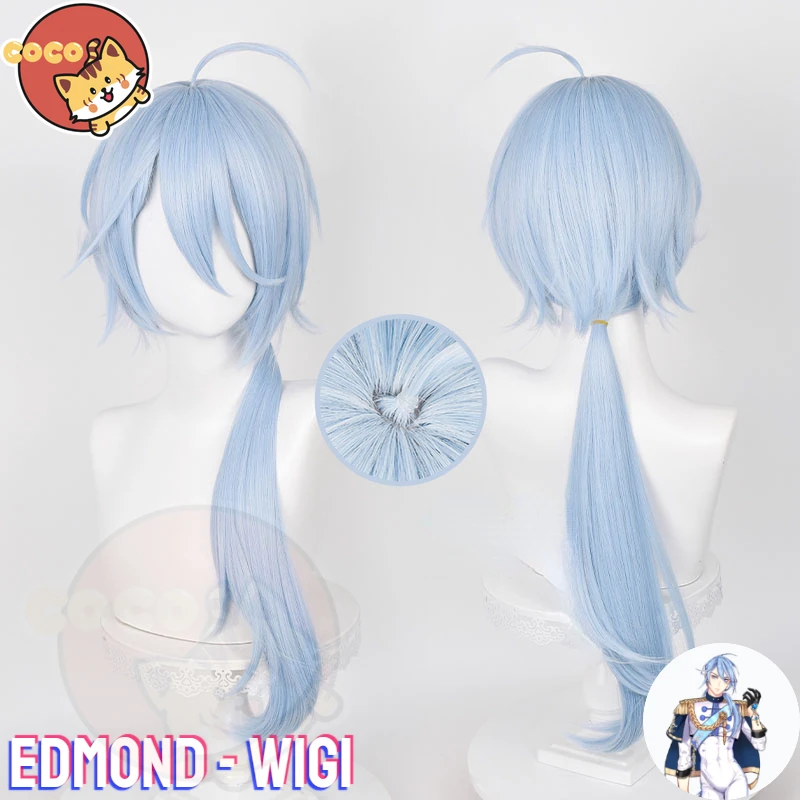 

Edmond Cosplay Wig Game NU: carnival Edmond Cosplay Edmond Wig Light Blue Long Ponytail Wig CoCos