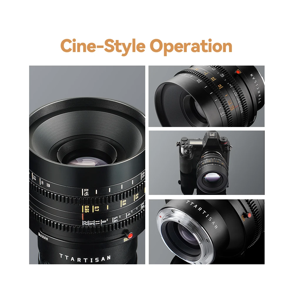 TTArtisan MF 35mm 50mm 85mm T2.1 풀프레임 시네 렌즈 듀얼 보케 버블 & 소프트 효과 ( E, 니콘 Z, 캐논 RF, L 마운트용)